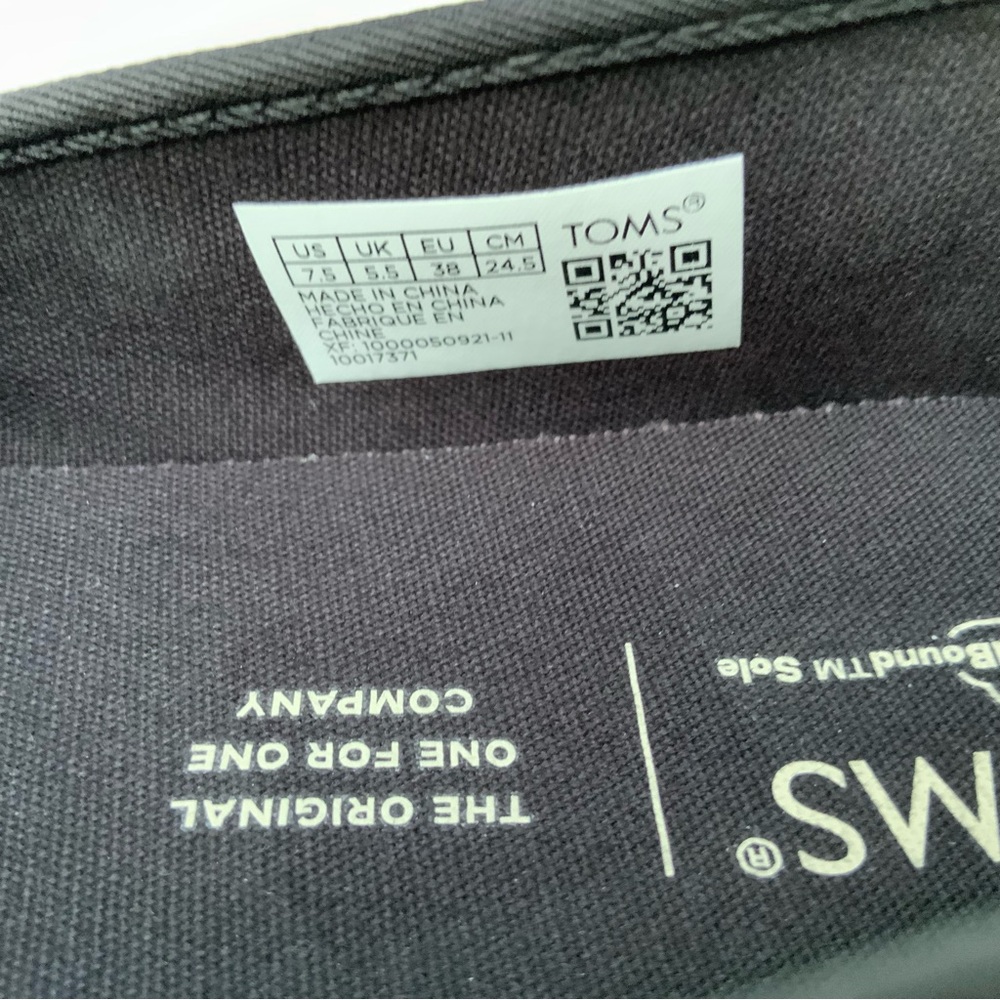 Tom’s Alpargata BlackBerry Sparkle Glitter Sz 7.5 VGUNavy Blue Cocktail Party - Picture 10 of 10